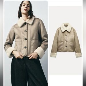 ZARA BUTTONED DOUBLE FACED jacket size M nwt